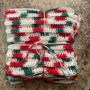 6 pack handmade crochet dishcloths